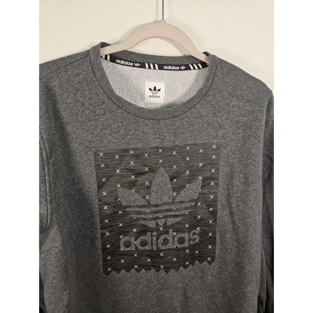 adidas Gray Trefoil Graphic Sweatshirt